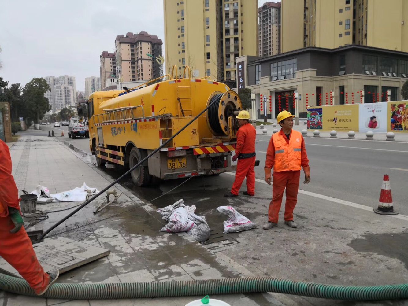 积玉口镇排污管道清淤-管道清洗